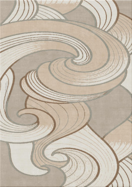 art nouveau 9840-wavey - handmade rug,  tibetan (India), 100 knots quality